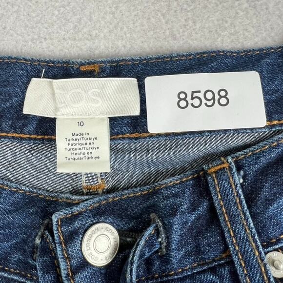 COS Jeans Women's Size 10 Dark Wash Extra Wide Leg Drawstring Belt Pants NWT - Picture 3 of 10